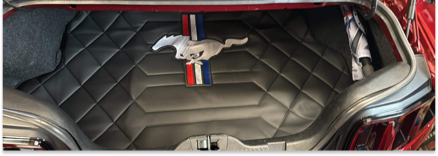 Vyšívaní koberečku Mustang