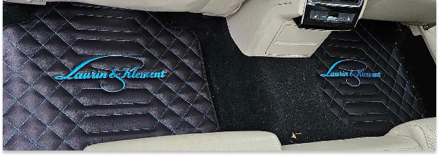 Vyšívaní koberečku Škoda Superb Laurin&Klement